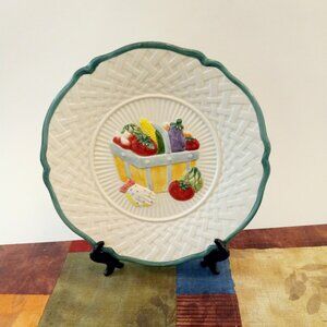 Fitz and Floyd Plate Vegetables in Basket